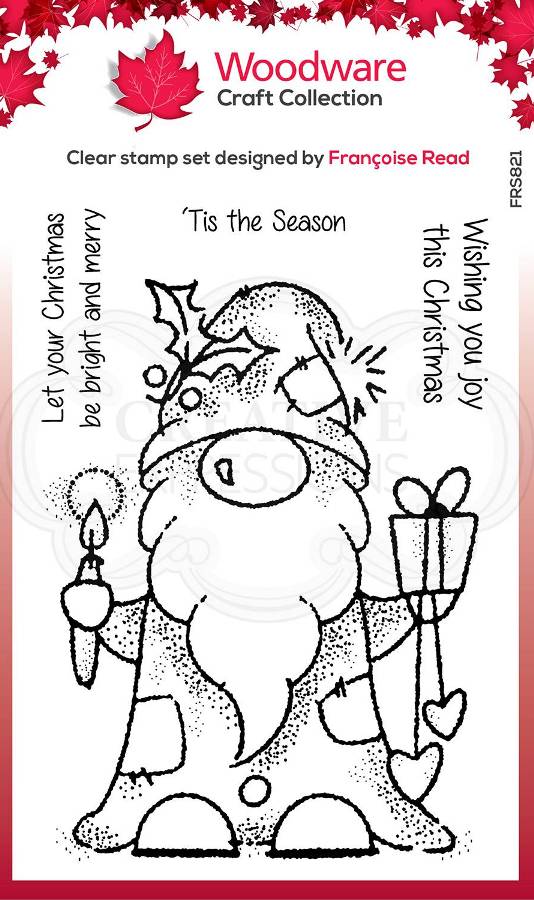 Woodware Clear Festive Stamps - SEASONAL GNOME  (FRS821)
