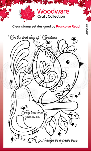 Woodware Clear Festive Stamps - PARTRIDGE (FR825)