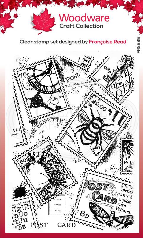 Woodware Clear Singles Postage Stamp Background Stamp (FRS835)