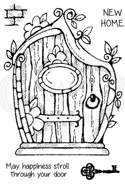 Woodware Clear Stamps Lino Cut -  Fairy Door (FRS849)
