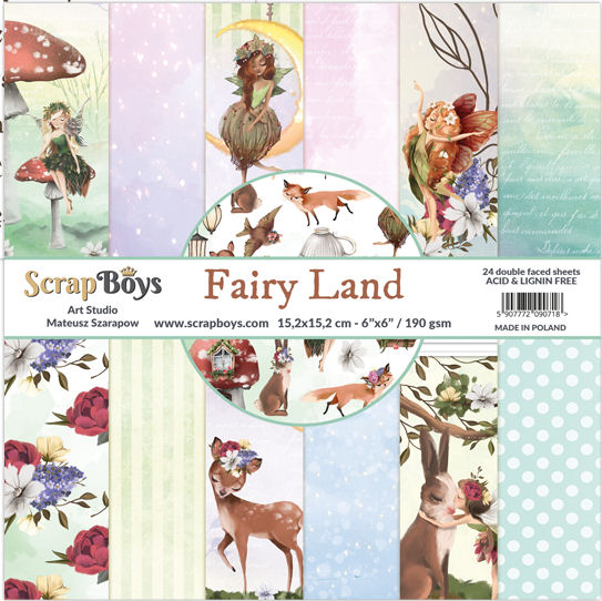 Scrap Boy Fairy Land 6x6 Paper Pad