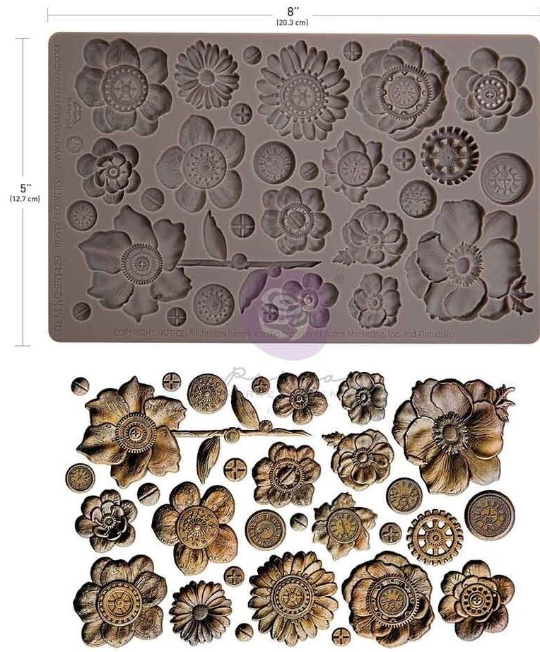Prima Marketing FINNABAIR Moulds - Rusty Flowers  (951429)