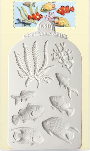Katy Sue Silicon Moulds - Fish, Seaweed and Coral