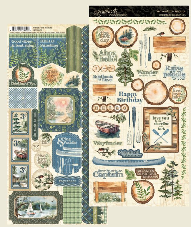 Graphic 45 Adventure Awaits Sticker Set 