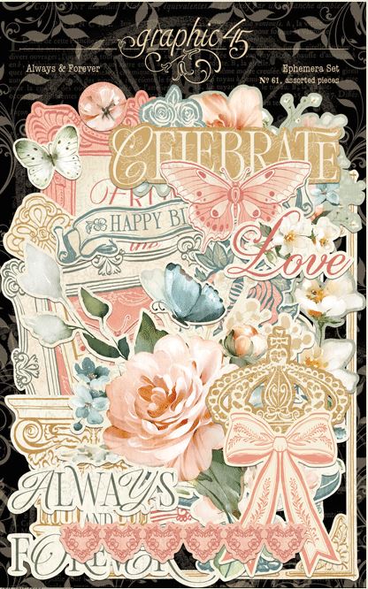 Graphic 45 Always & Forever Ephemera Set