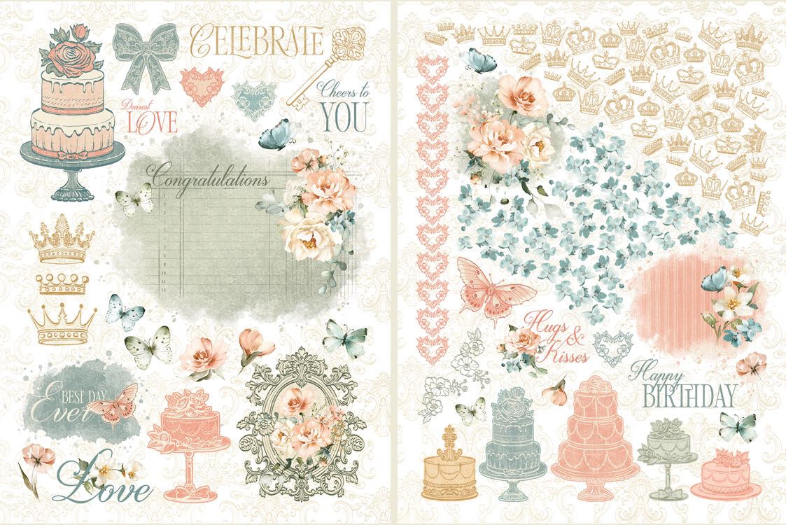 Graphic 45 Always & Forever Rub-on Transfers