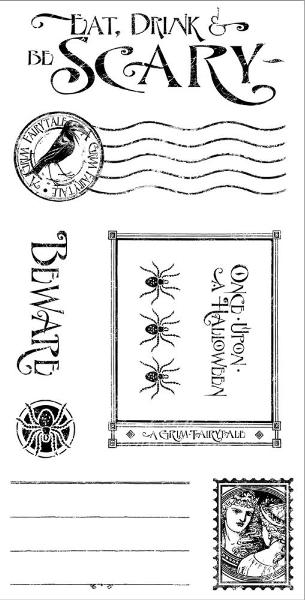 Graphic 45 An Eerie Tale Cling Stamp Set 3 (0313)