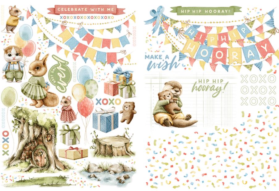 Graphic 45 Hip Hip Hooray Rub-On Transfers
