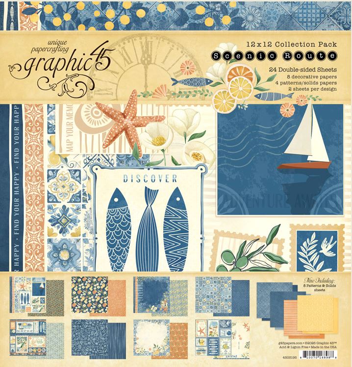Graphic 45 Scenic Route 12x12 Inch Collection Pack