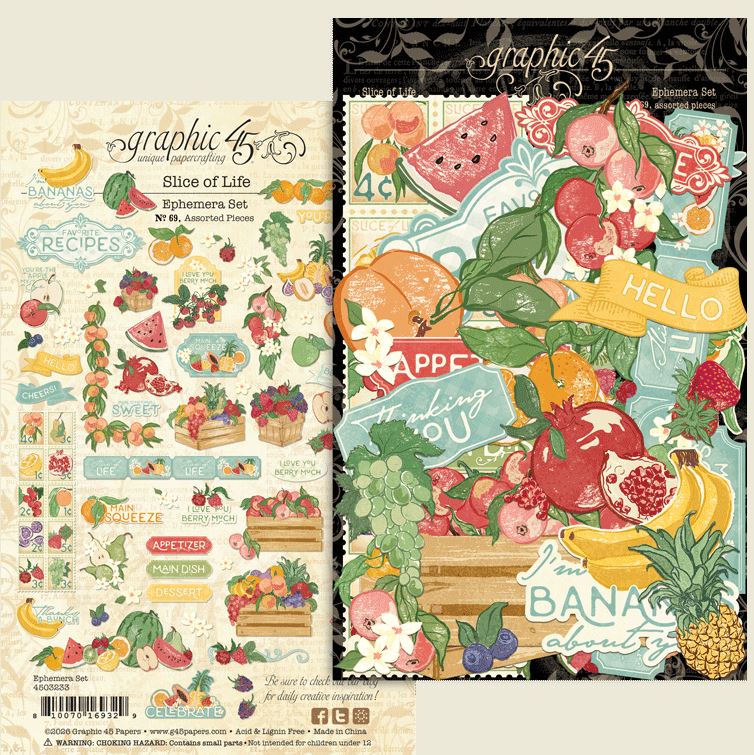 Graphic 45 Slice of Life Ephemera Set