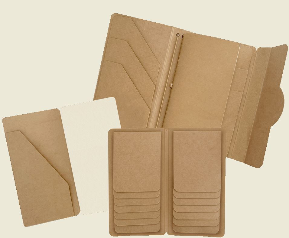 Graphic 45 Travel Album with Inserts Waterfall Folder & Journaling Notebooks Kraft (4503216) 