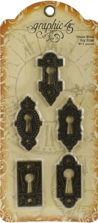Graphic 45 Staples Ornate Metal Keyhole (500546)