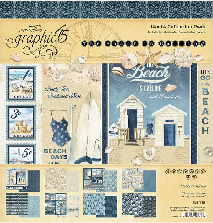 Graphic 45 The Beach is Calling 12×12 Collection Pack