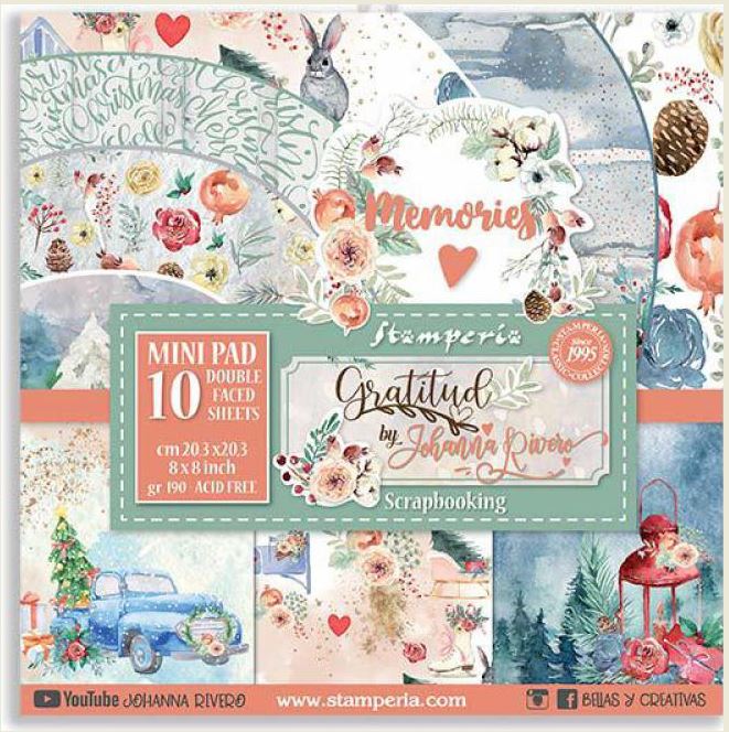 Stamperia 8x8 Paper Pack - GRATITUDE (Christmas)
