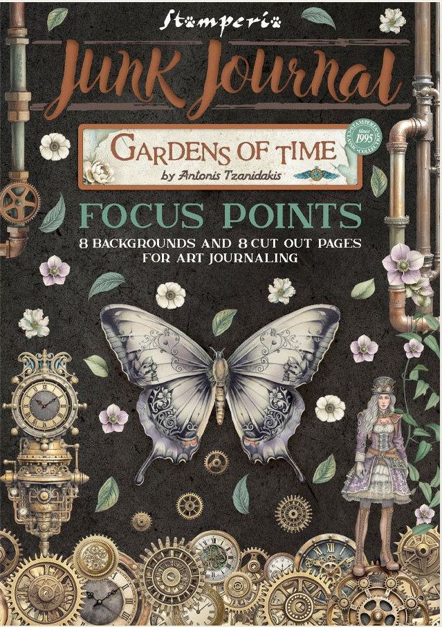 Stamperia Gardens of Time Junk Journal A5 Focus Points