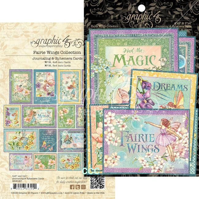 Graphic 45 Fairie Wings Ephemera Cards