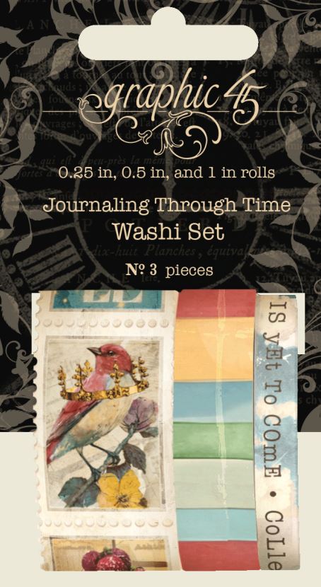 PRE-ORDER: Graphic 45 Journalling Through Time Washi Tape Set