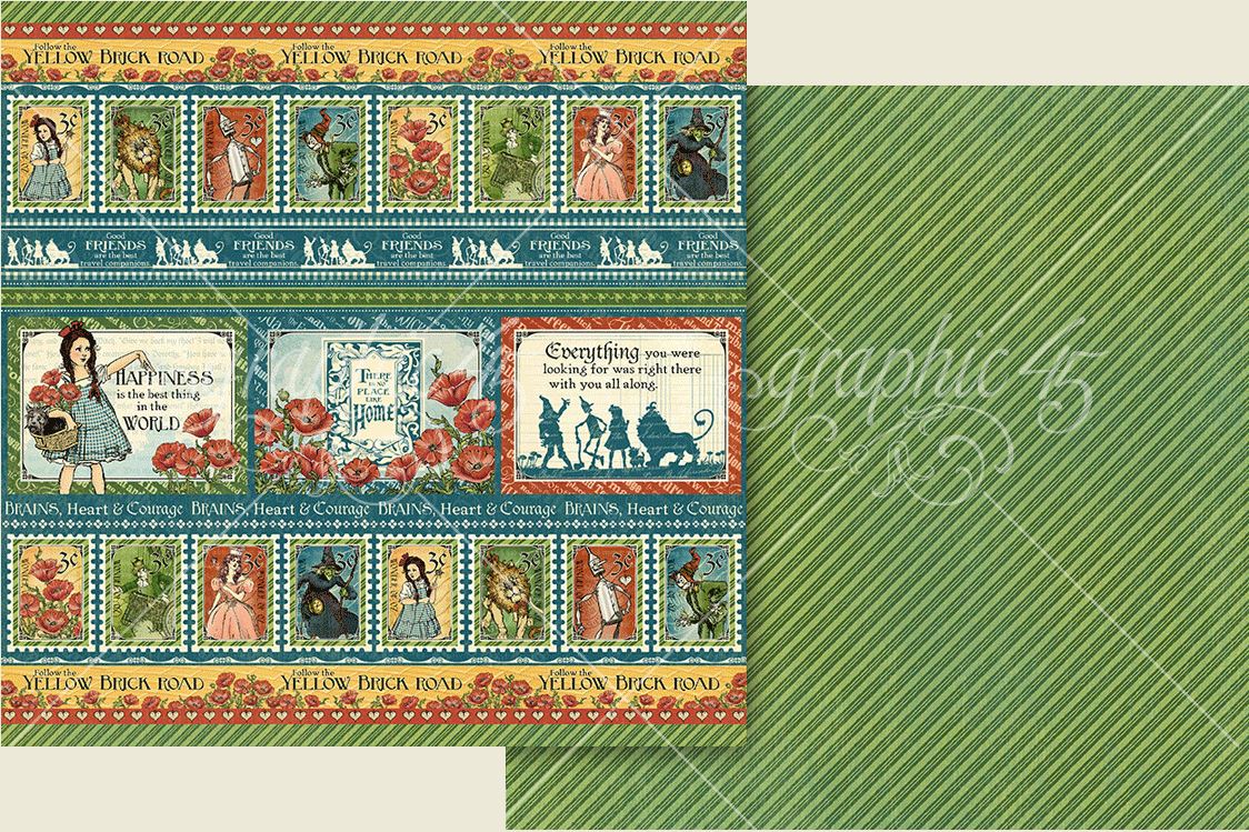 PRE-ORDER: Graphic 45 Wonder of Oz Paper - GOOD FRIENDS