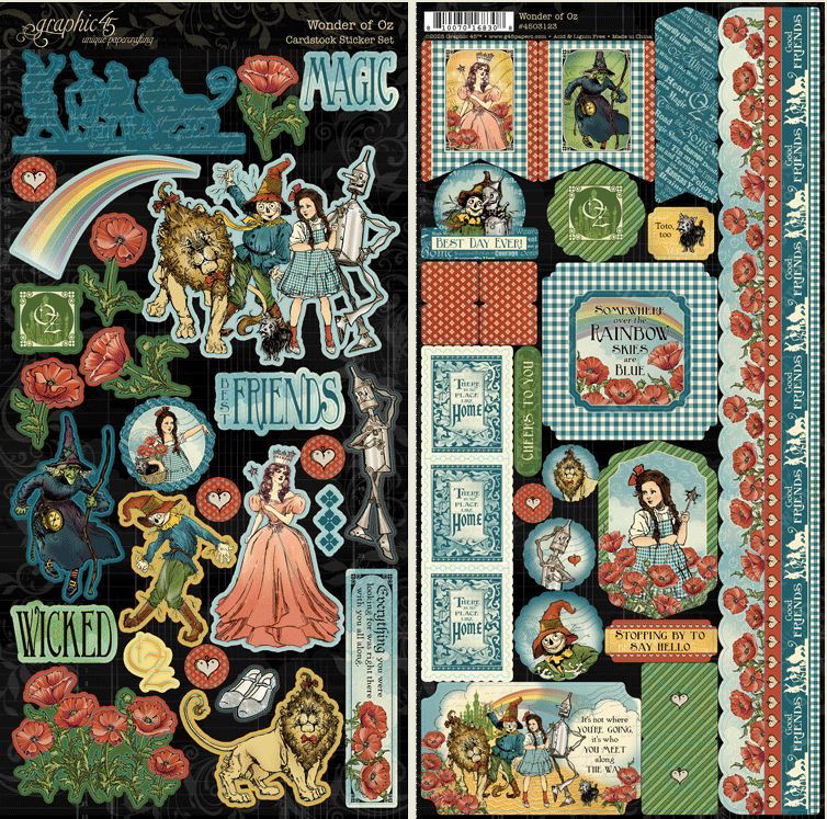 PRE-ORDER: Graphic 45 The Wonder of Oz Sticker Set