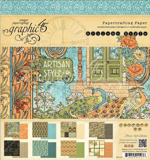 Graphic 45 Artisan Style 8x8 Paper Pad