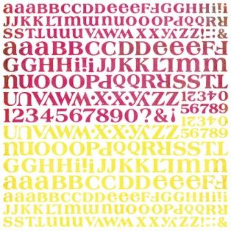 Basic Grey Hello Luscious Alphabet Stickers