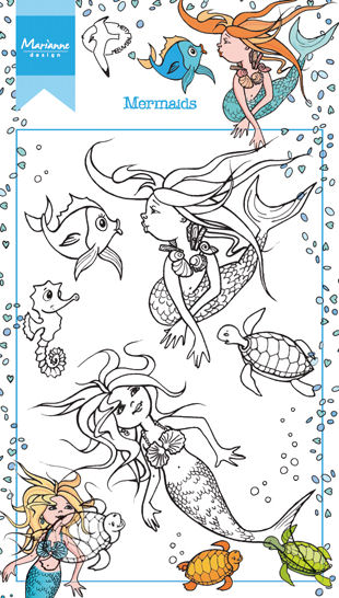 Marianne Design Clear Stamp - Hetty's Mermaid HT1619