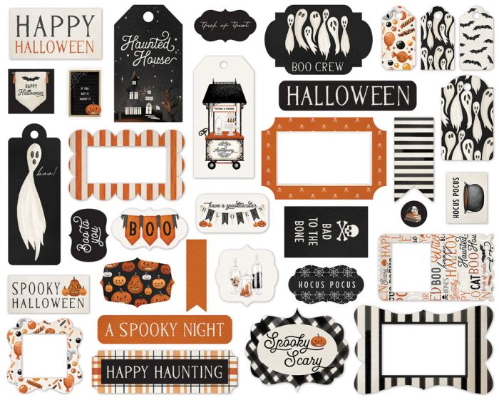 Carta Bella Halloween Market Cardstock  Ephemera - Frames & Tags