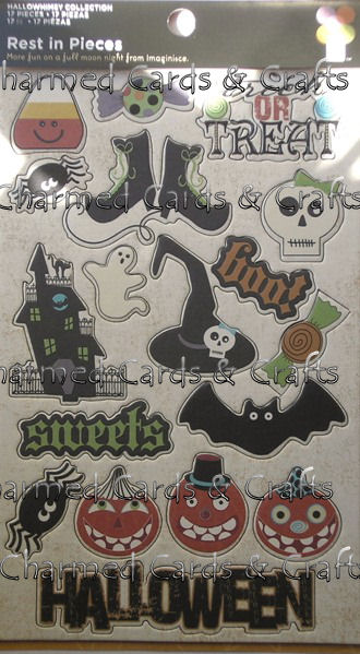 Imaginisce Hallowhimsy - Rest in Pieces Chipboard Stickers 