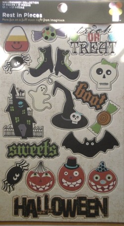 Imaginisce Hallowhimsy - Rest in Pieces Chipboard Stickers 