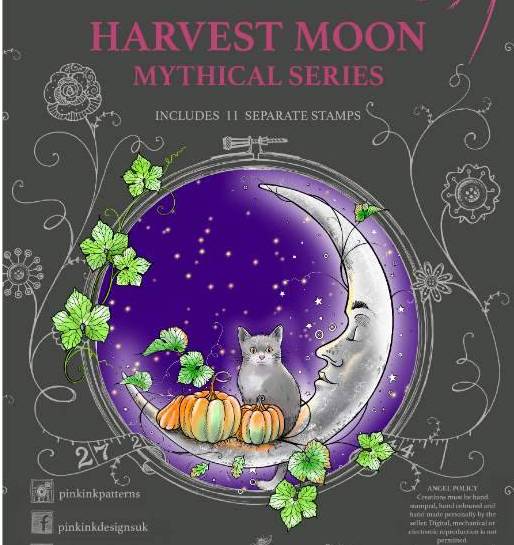 Pink Ink Design Stamps -  Harvest Moon ( 11 Stamps)