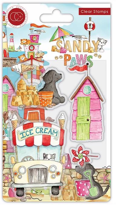 Craft Consortium Sandy Paws  Stamp Set - ICE CREAM