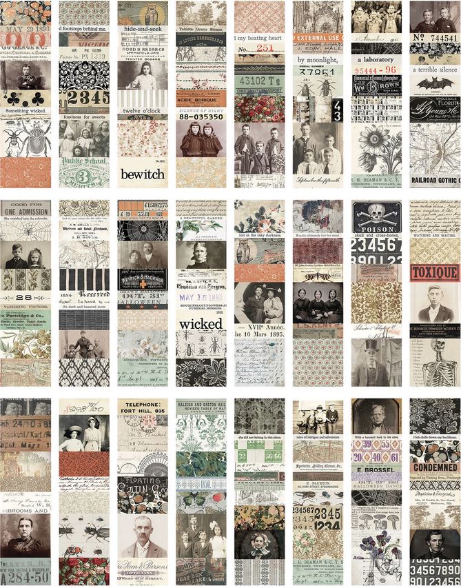 Tim Holtz idea-ology Halloween Collage Strips Large (TH94394)