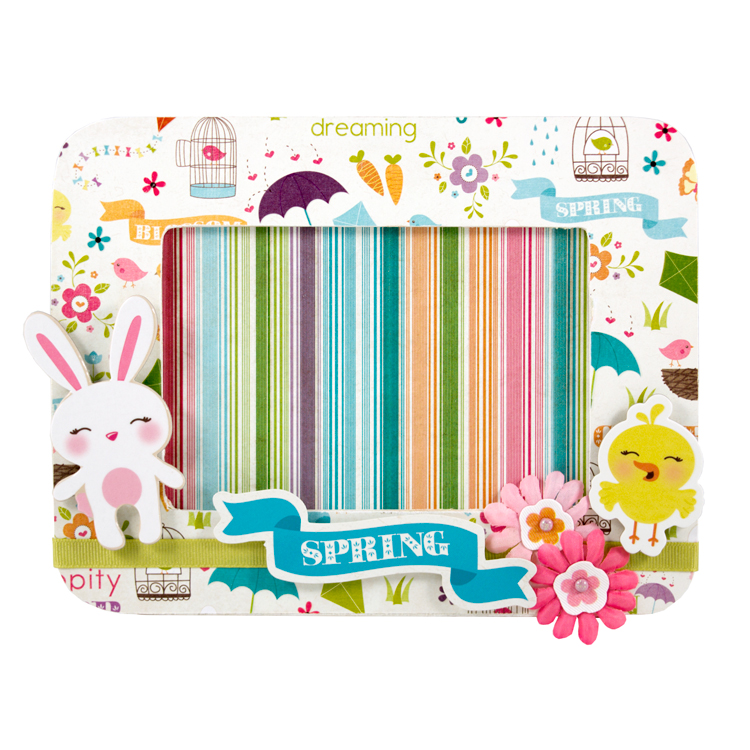 Imaginisce Hippity Hop Chipboard Stickers Bunny Day