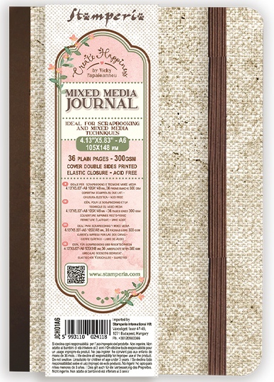 Stamperia Create Happiness Paper Mixed Media Journal A6 JCH01A6