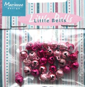 Marianne Design Decoration - Mini Bells Light Pink & Dark Pink (JU0939)