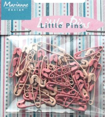 Marianne Design Decoration - Mini Pins Pink and Cream (JU0942)