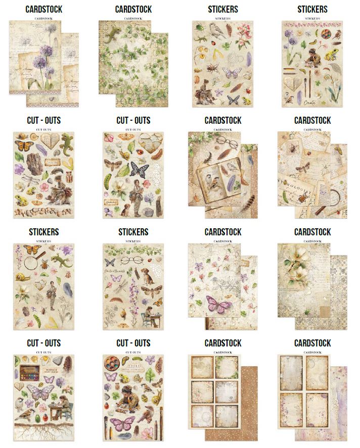 Stamperia All Around Junk Journal Stickers, Backgrounds, Cut-Outs