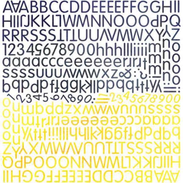 Basic Grey June Bug Alphabet Stickers