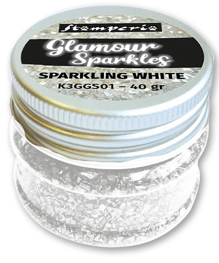Stamperia Glamour Sparkles - Sparkling White (40gr) (K3GGS01)
