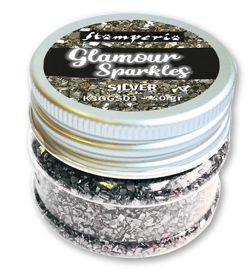 Stamperia Glamour Sparkles - Silver (40gr) (K3GGS05)