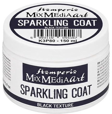 Stamperia Black Sparkling Coat 150ml (K3P80) 