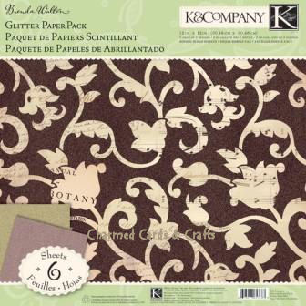 K & Company Flora & Fauna - Glitter Speciality Paper Pack