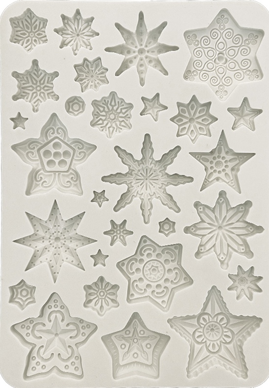 Stamperia Gear Up For Christmas Silicon Mould A5 Stars (KACMA532)