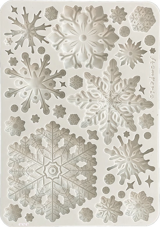 Stamperia Create Happiness Dewdrops Silicon Mould A5 Snowflakes  (KACMA545) 