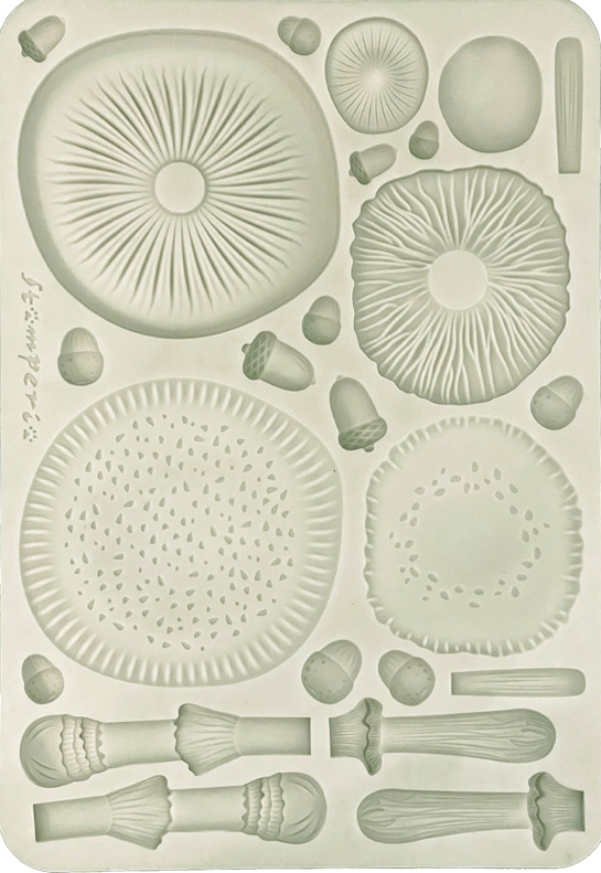 Stamperia Whispering Woods A5 Silicon Mould - Mushrooms 3D (KACMA588) 
