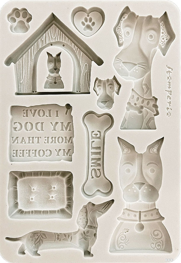 Stamperia Furry Friends A5 Silicon Mould I Love My Dog (KACMA590) 