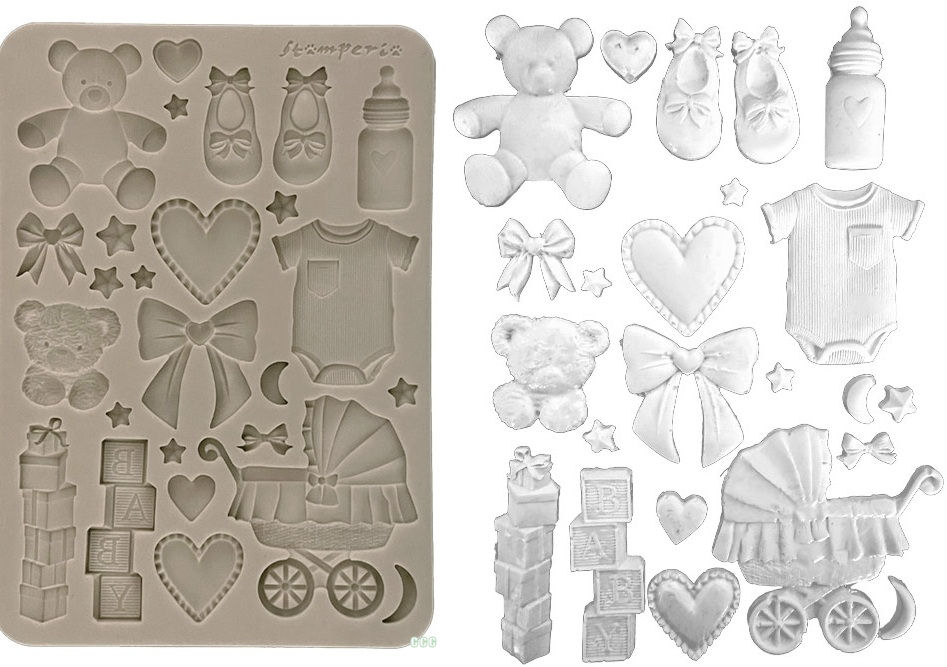 Stamperia Baby A5 Silicon Mould Accessories (KACMA601) 