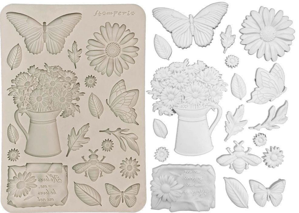 Stamperia Daisy Art A5 Silicon Mould Daisy and Butterfly (KACMA603) 