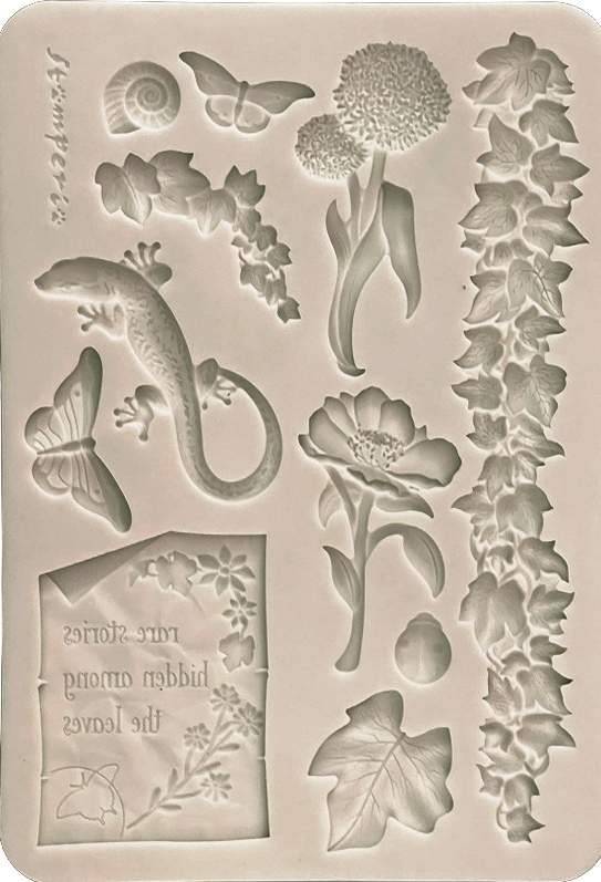 Stamperia All Around A5 Silicon Mould Flowers and Leaves (KACMA611) 