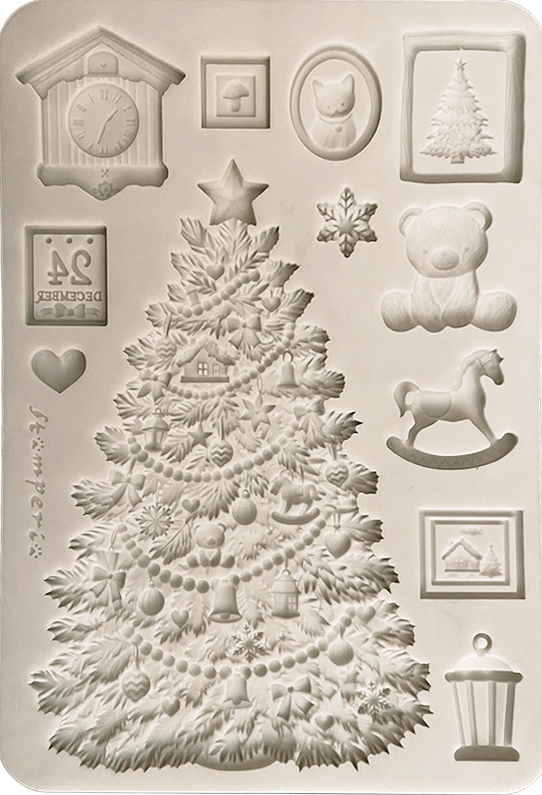 NEW Stamperia A5 Silicon Mould Christmas Tree (KACMA621) 